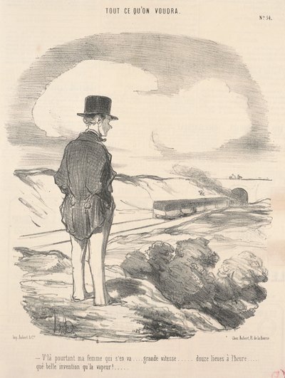 Yine de işte giden karım... by Honoré Daumier
