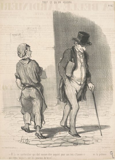 İşte endişelenmesi gereken bir kişi... by Honoré Daumier