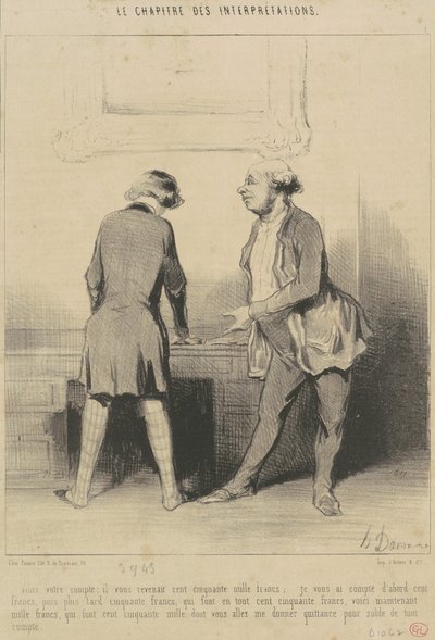 İşte hesabınız: Sizindi... by Honoré Daumier