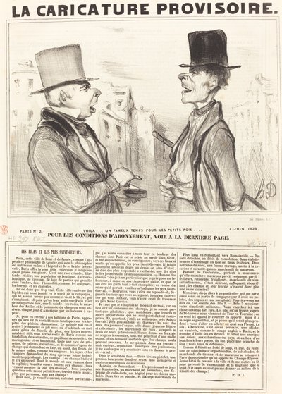 Voila!... bezelye için ünlü bir zaman... by Honoré Daumier