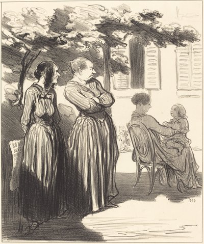 İşte ciddi bir saatte bir kadın... by Honoré Daumier