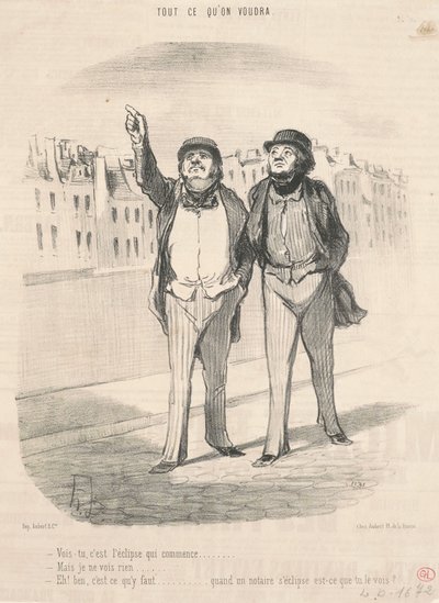 Görüyorsunuz, başlayan tutulma... by Honoré Daumier