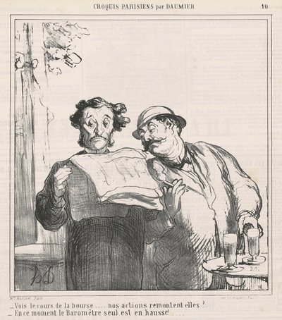 Hisse senedi fiyatını görün by Honoré Daumier