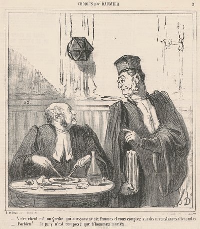 Müvekkiliniz bir alçak... by Honoré Daumier