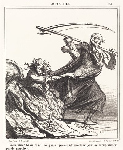 Ne yaparsan yap, zavallı basınım... by Honoré Daumier