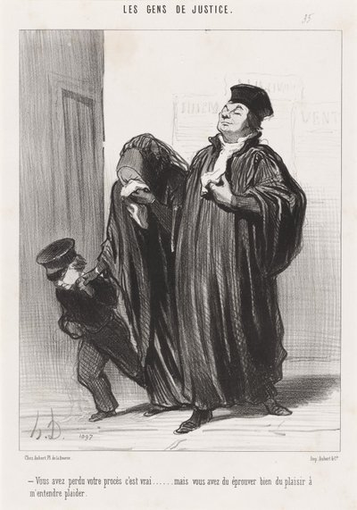 Davanı kaybettin, bu doğru... by Honoré Daumier