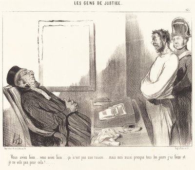 Açtın... Bu bir sebep değil... by Honoré Daumier