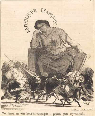 Sonunda bana saldırmaktan bıkacaksın... by Honoré Daumier