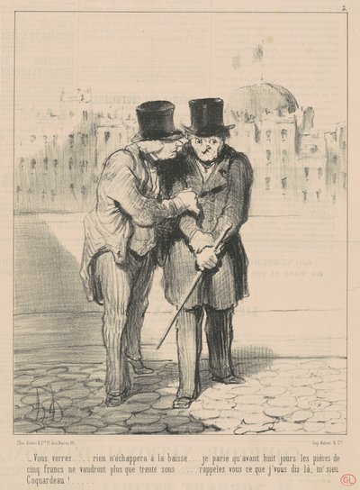 Göreceksin... düşüşten hiçbir şey kaçamayacak... by Honoré Daumier