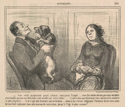 İşte şimdi vatandaşlık geçiş belgesi by Honoré Daumier