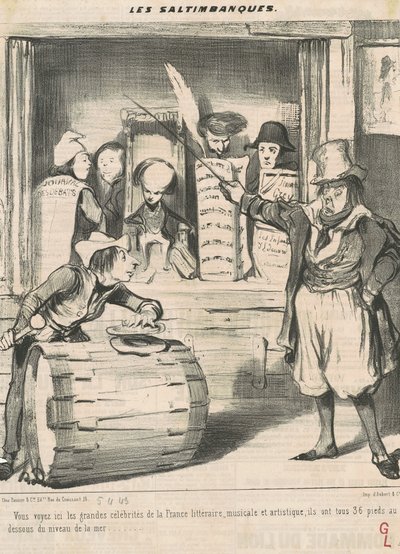 Burada büyük ünlüleri görüyorsunuz... by Honoré Daumier