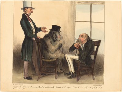 Bakın Bay Mayeux, bu hayvan... by Honoré Daumier