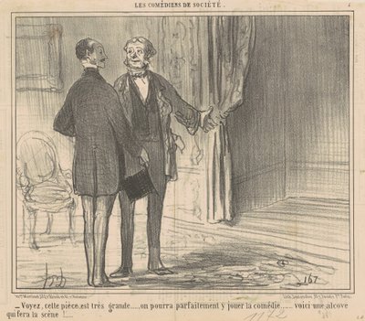 Bak, bu oda çok büyük... by Honoré Daumier