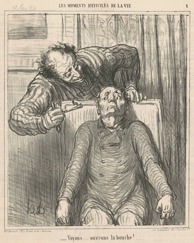 Bakalım... ağzımızı açalım! ... by Honoré Daumier