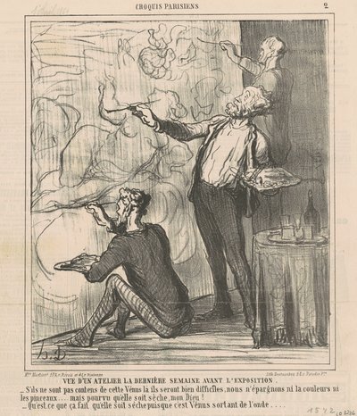 Bir atölyeden görüntü... by Honoré Daumier