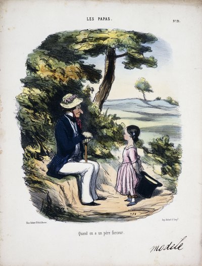 Bir Palyaço Babası Olduğunda, 1848 by Honoré Daumier
