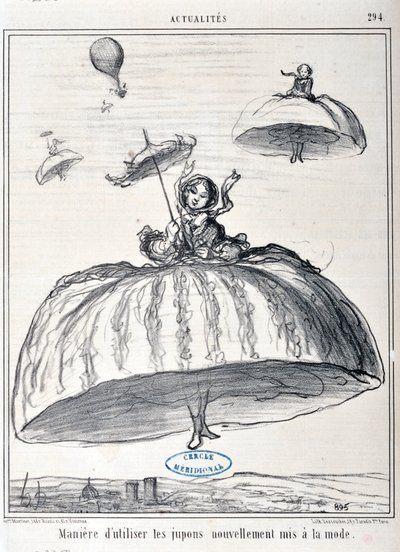 Serie Aktüelleri için illüstrasyon "modaya yeni konan kombinezonları kullanmanın yolu" by Honoré Daumier