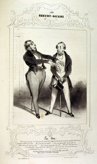 Fikirler ve efsaneler hakkında illüstrasyonlar Philipon, Les Cent ve Robert Macaire başlığı altında by Honoré Daumier