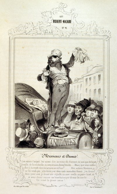 Fikirler ve efsaneler hakkında illüstrasyonlar Philipon, Les Cent ve Robert Macaire başlığı altında by Honoré Daumier