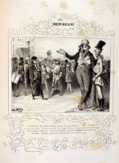Fikirler ve efsaneler hakkında illüstrasyonlar Philipon, Les Cent ve Robert Macaire başlığı altında by Honoré Daumier
