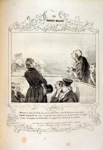 Fikirler ve efsaneler hakkında illüstrasyonlar Philipon, Les Cent ve Robert Macaire başlığı altında by Honoré Daumier