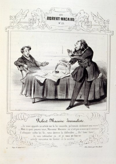 Fikirler ve efsaneler hakkında illüstrasyonlar Philipon, Les Cent ve Robert Macaire başlığı altında by Honoré Daumier
