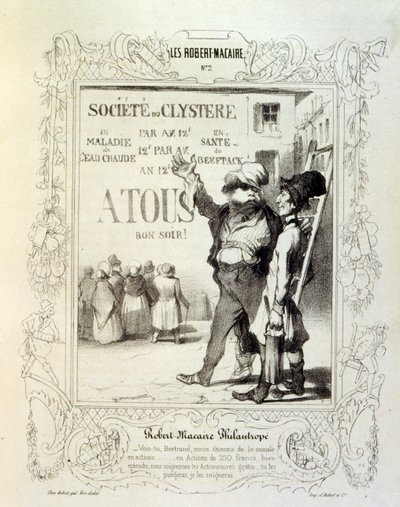 Fikirler ve efsaneler hakkında illüstrasyonlar Philipon, Les Cent ve Robert Macaire başlığı altında by Honoré Daumier