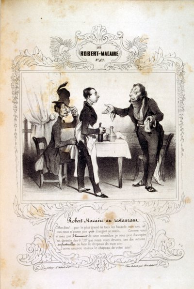 Fikirler ve efsaneler hakkında illüstrasyonlar Philipon, Les Cent ve Robert Macaire başlığı altında by Honoré Daumier