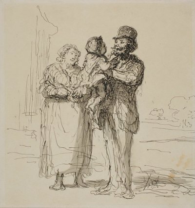 Aile Sahnesi by Honoré Victorin Daumier