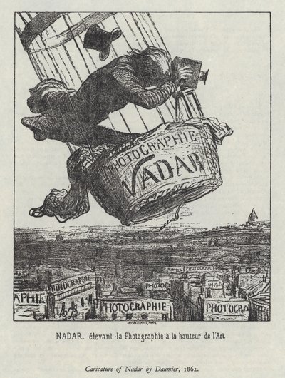 Nadar, fotoğrafçılığı sanat düzeyine yükseltiyor by Honore (after) Daumier