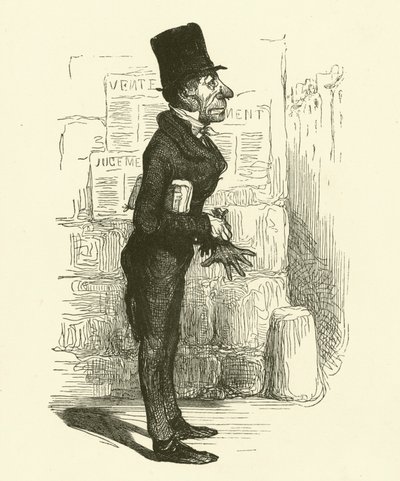 Küçük Avukat (gravür) by Honore (after) Daumier