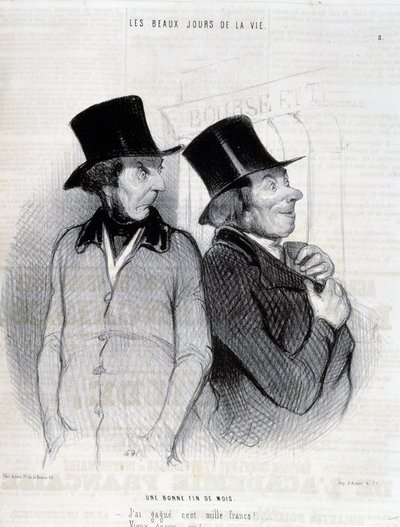 Bursiyerlere ilişkin karikatür - Daumier tarafından, 16/04/1844 tarihli “” Charivari”” by Honoré Daumier