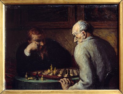 Satranç Oyuncuları Honore Daumier (1808-1879) 19. yüzyıl by Honoré Daumier