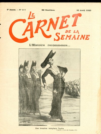 Siyah Beyaz Hiciv “Haftanın Defteri”nin Kapağı by Honoré Daumier
