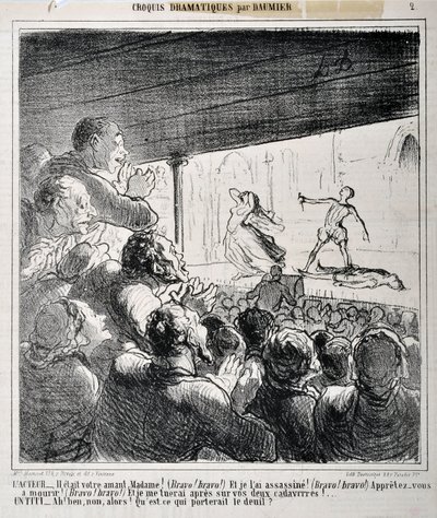 Drama taslağı: “” O senin sevgilindi Madam ... ”” Honore Daumier (1808-1879) tarafından “” Le Charivari ””de gravür. Palais Longchamp, Marsilya Güzel Sanatlar Müzesi. by Honoré Daumier