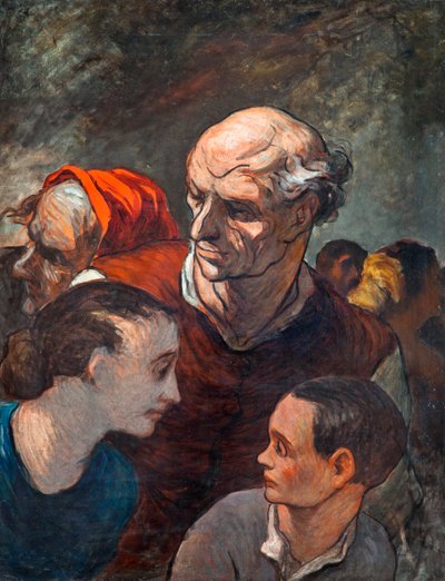 Barikatlardaki Aile 1848 - Daumier, Honore by Honoré Daumier