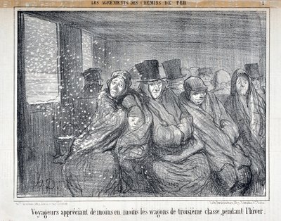 "Les Agrements des Chemin de fer" serisi için illüstrasyon by Honoré Daumier