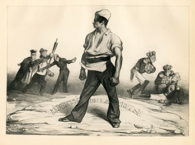 Siyasi Karikatür (1830), Siyah Beyaz Hiciv by Honoré Daumier