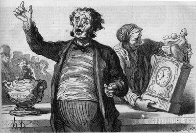 Müzayedecilerin oteli: kamu görevlisi. Honore Daumier