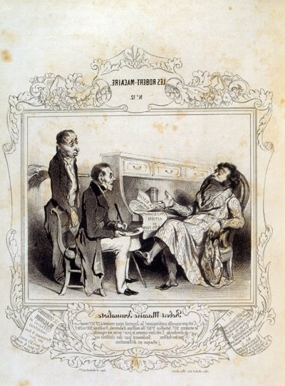 Fikirler ve efsaneler hakkında illüstrasyonlar Philipon, Les Cent ve Robert Macaire başlığı altında by Honoré Daumier