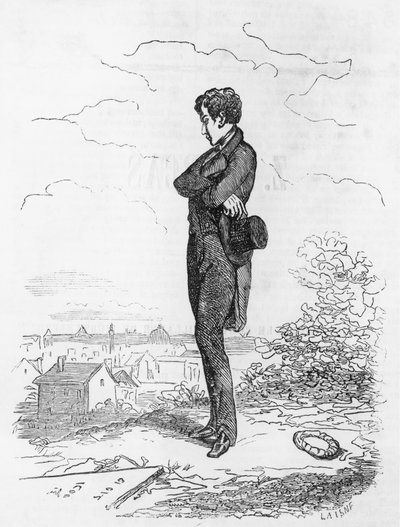 Adolphe Minard, Honore de Balzac'ın (1799-1850) İyi İşadamı'ndan (Le Faiseur) çizimi, Fransızca baskı by Honore de Balzac