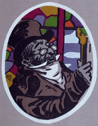 Le kuzen Pons, Honore de Balzac'ın (1799-1850) romanı için karikatür by Honore de Balzac
