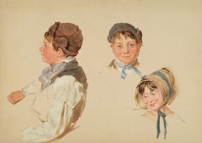 Çocuk, Erkek ve Kız Başkanları, Üç Çalışma, 1850. by Hopkins Horsley Hobday Horsley