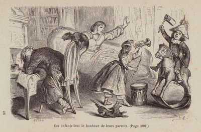 Un Bon Petit Diable için illüstrasyon (gravür) by Horace (after) Castelli