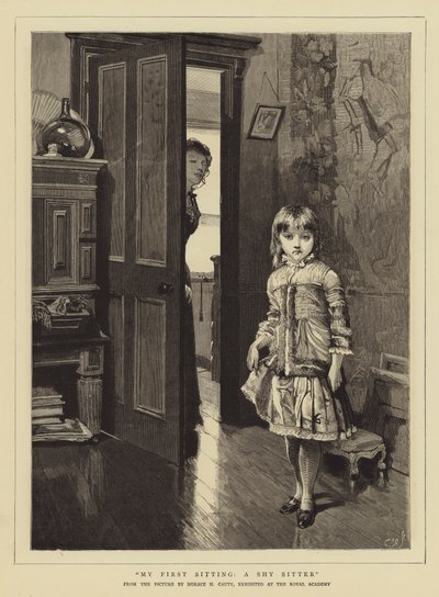 İlk Oturuşum, Utangaç Bir Bakıcı by Horace Henry Cauty