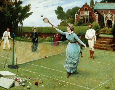 Tenisçiler, 1885 by Horace Henry Cauty