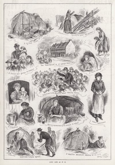 Gipsy Life olduğu gibi (gravür) by Horace Morehen