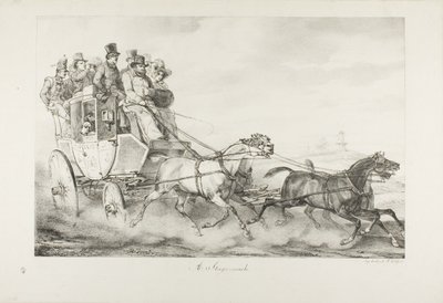 Bir Posta Arabası by Emile Jean Horace Vernet