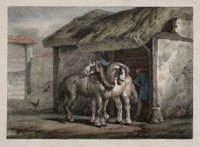 Çiftlik Atı. by Emile Jean Horace Vernet