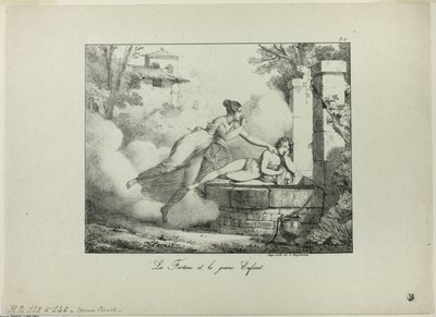 Servet ve Küçük Çocuk by Emile Jean Horace Vernet